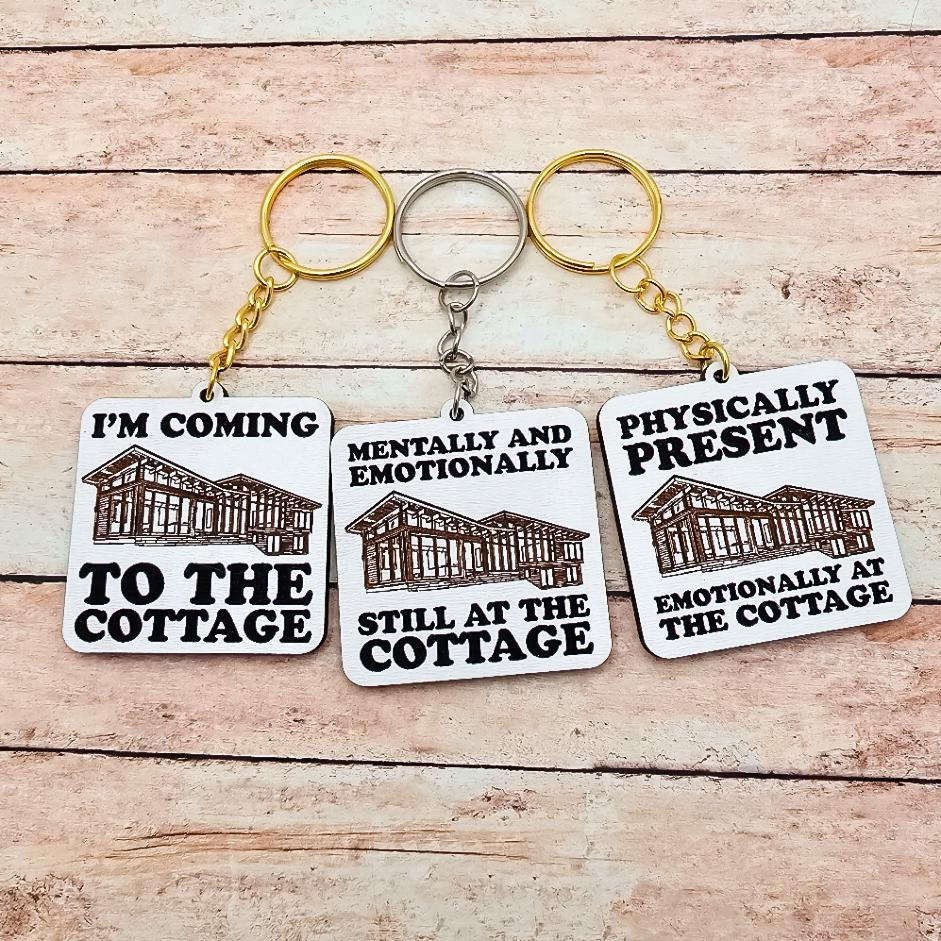 Heated Rivalry Inspired Cottage Keychain Rozanov Hollander Quote I'm Coming to the Cottage MM Hockey Romance Bookish Fandom Gift