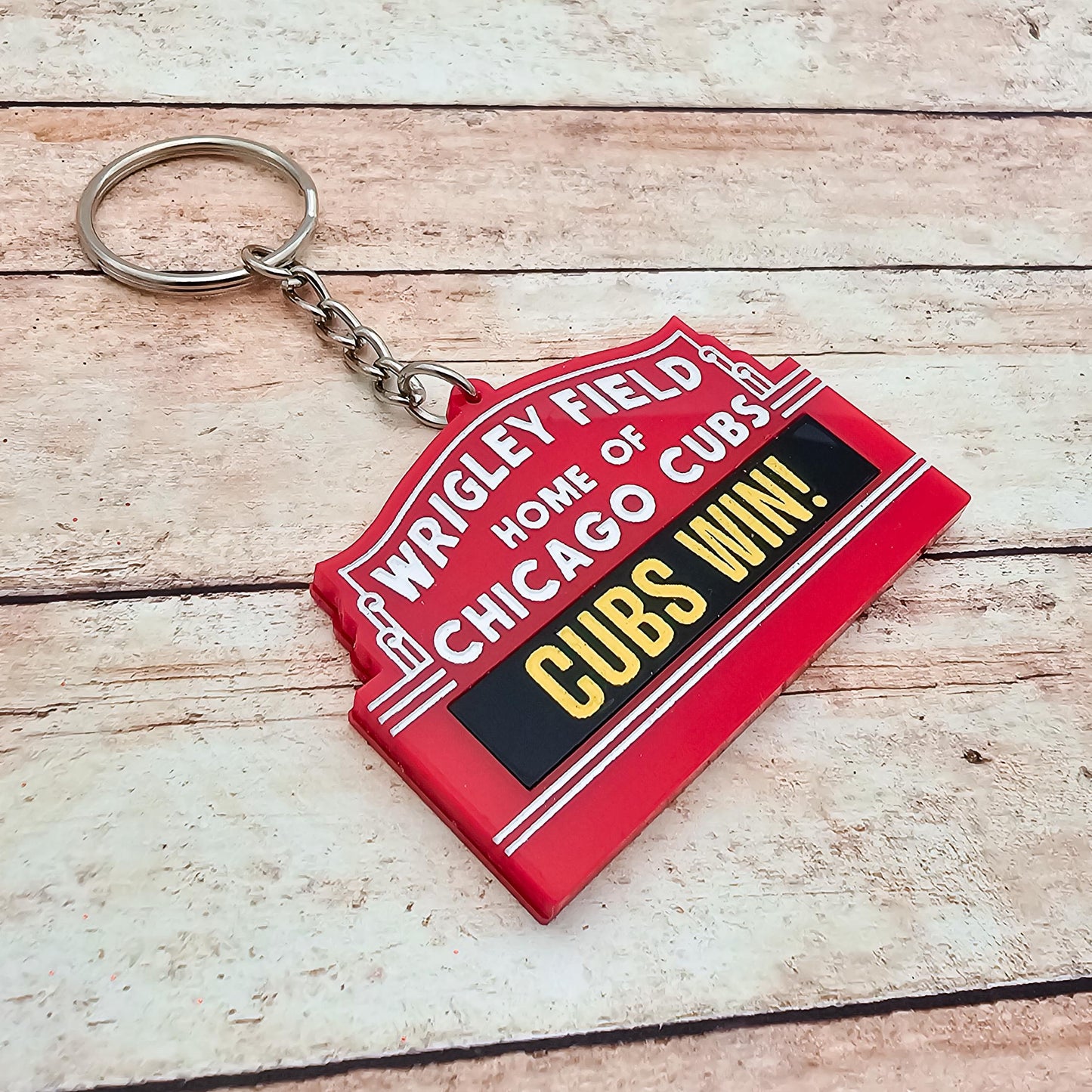 Personalized Wrigley Field Keychain: Chicago Cubs Acrylic Custom Marquee