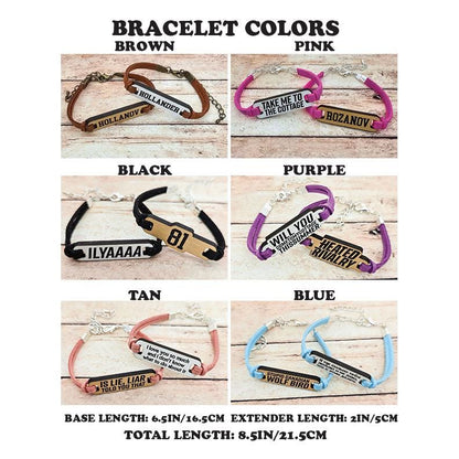 Heated Rivalry Jewelry Inspired Bracelets, Hockey Romance Book Lover Jewelry, Matching Literary Fan Art