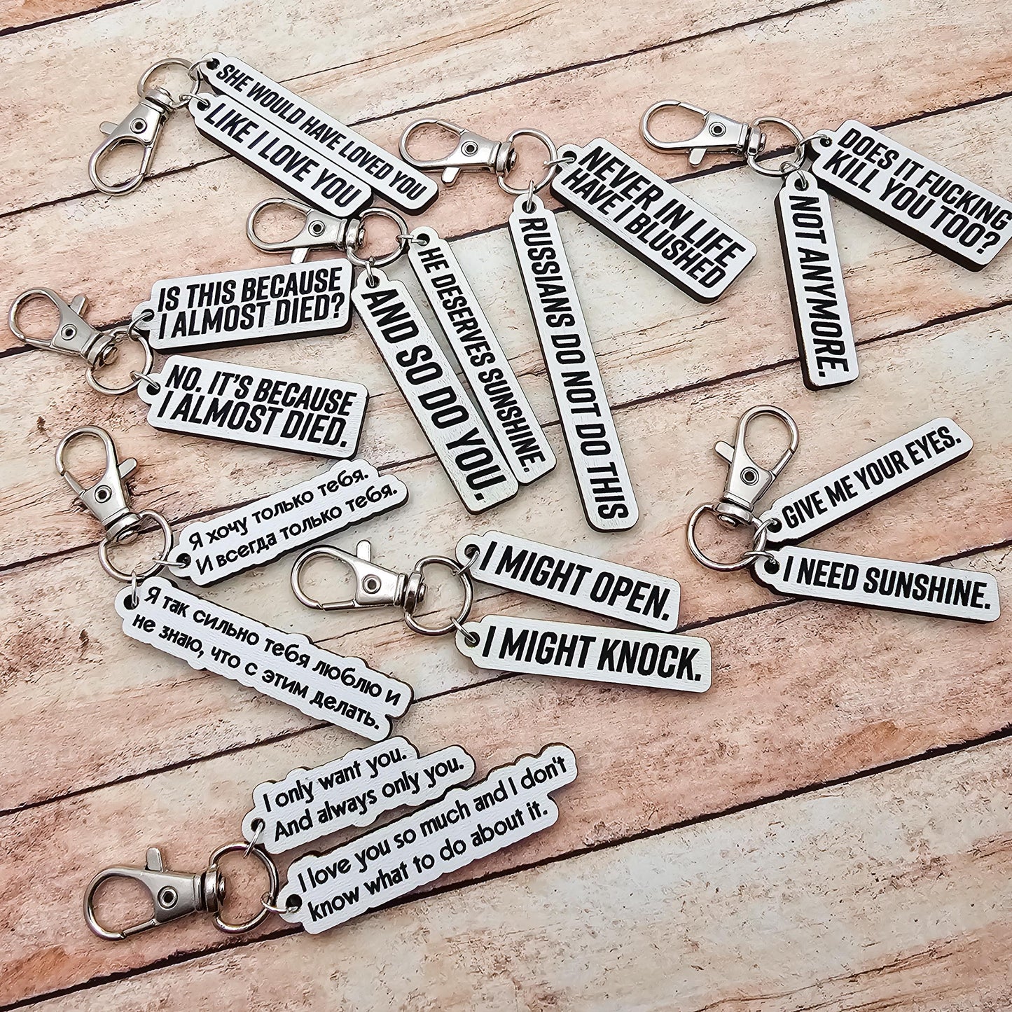 Heated Rivalry Hollanov Inspired 2 Piece Keychain Set – Shane Hollander & Ilya Rozanov Hockey Romance Quote Gift for Booktok Fans