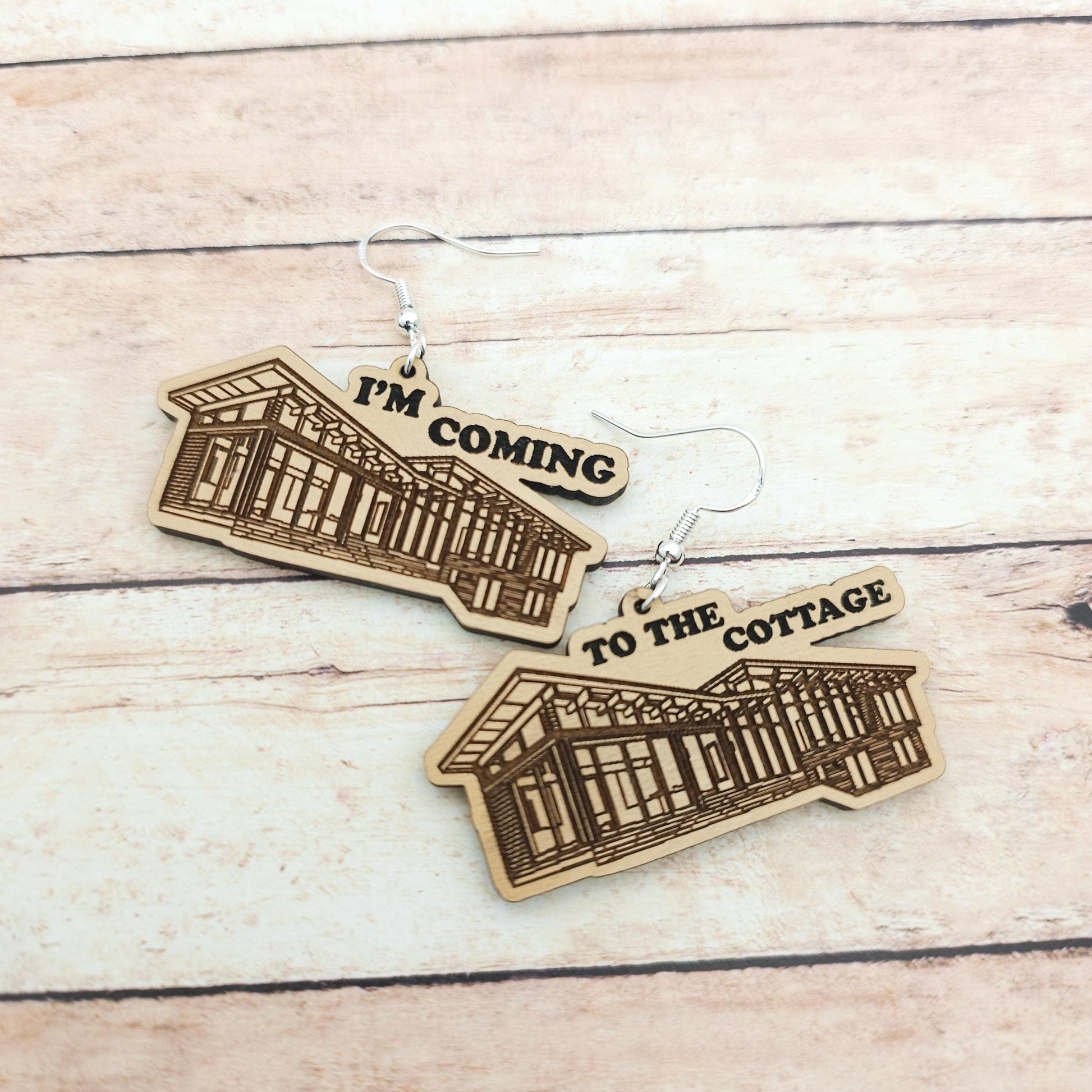 Heated Rivalry Cottage Earrings | Ilya Rozanov Quote, Shane Hollander House MDF Jewelry