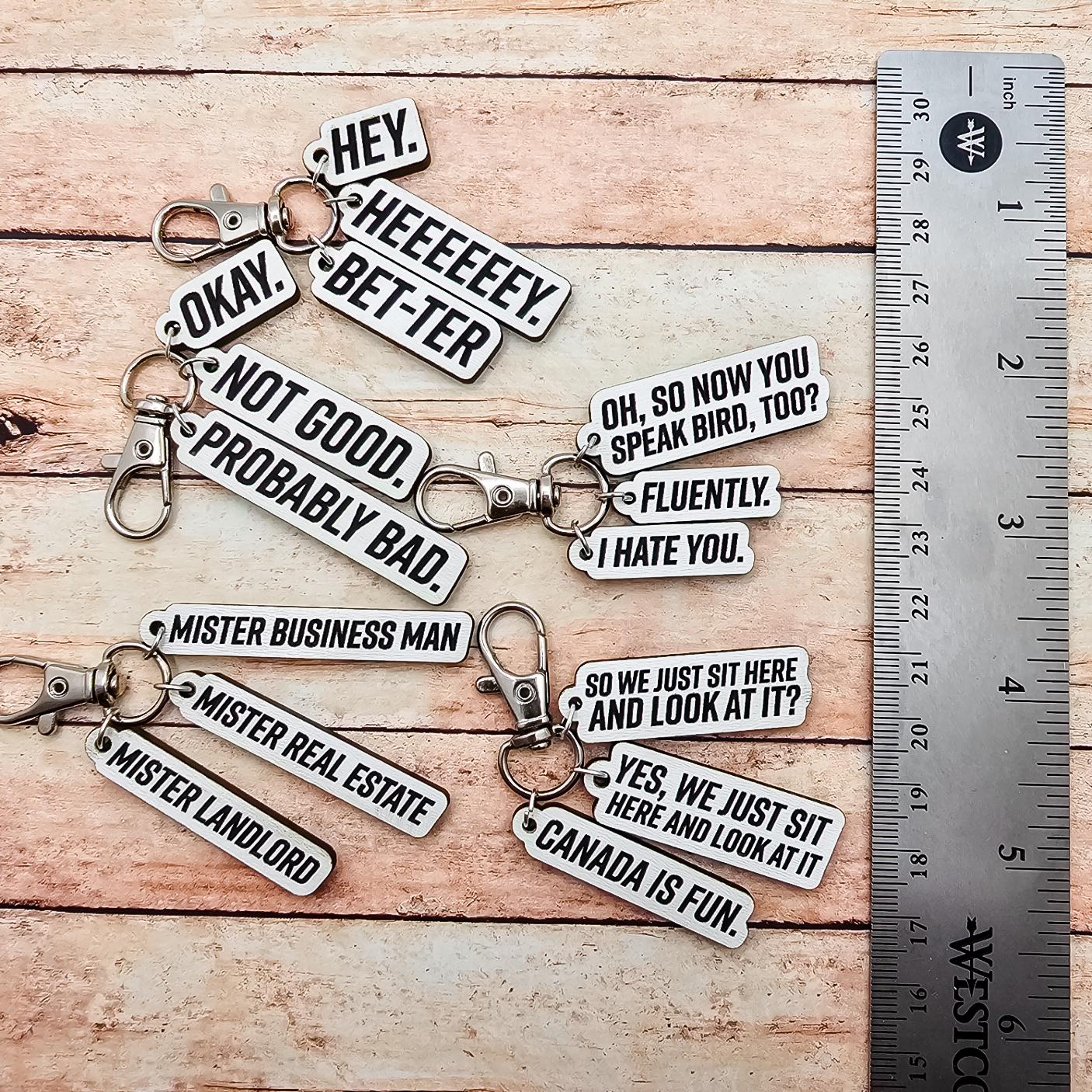 Heated Rivalry Quote Keychain Set, Hollanov Book Inspired Keychains, Shane Hollander Ilya Rozanov Fan Gift, Booktok Hockey Romance Merch