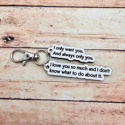 Heated Rivalry Hollanov Inspired 2 Piece Keychain Set – Shane Hollander & Ilya Rozanov Hockey Romance Quote Gift for Booktok Fans