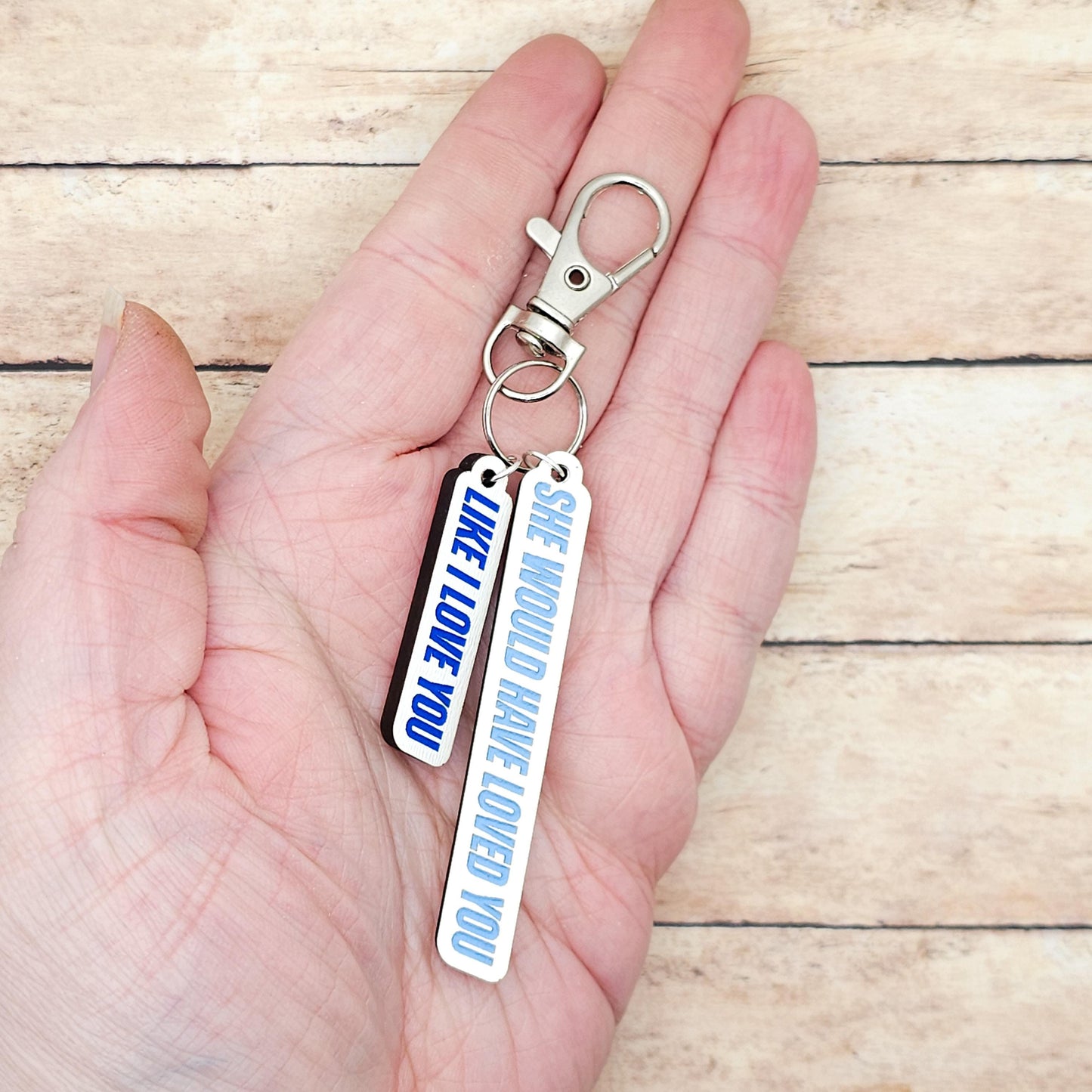 Heated Rivalry Quote Keychain Two Piece Charm She Would Have Loved You Like I Love You Bookish Gift Custom Engraving Color MDF Keychain