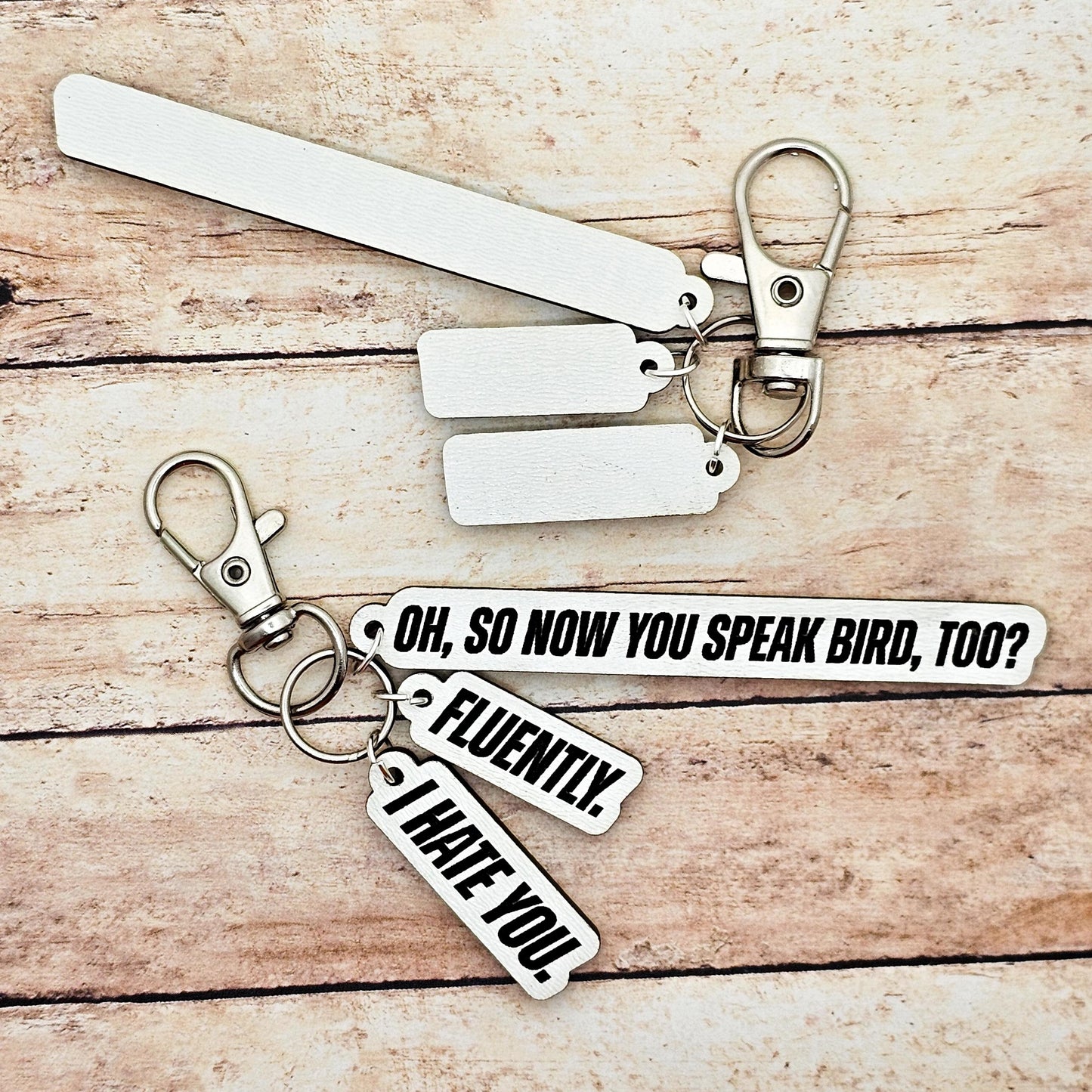 Heated Rivalry Quote Keychain Oh So You Speak Bird Now Too, Hockey Romance Gift, Bookish Keychain Charm, Custom Engraving Color Fan Gift