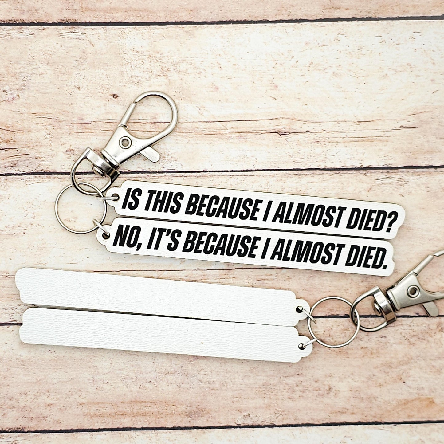 The Long Game Quote Keychain: Heated Rivalry Inspired Double Charm Keyring
