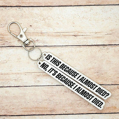 Heated Rivalry Hollanov Inspired 2 Piece Keychain Set – Shane Hollander & Ilya Rozanov Hockey Romance Quote Gift for Booktok Fans