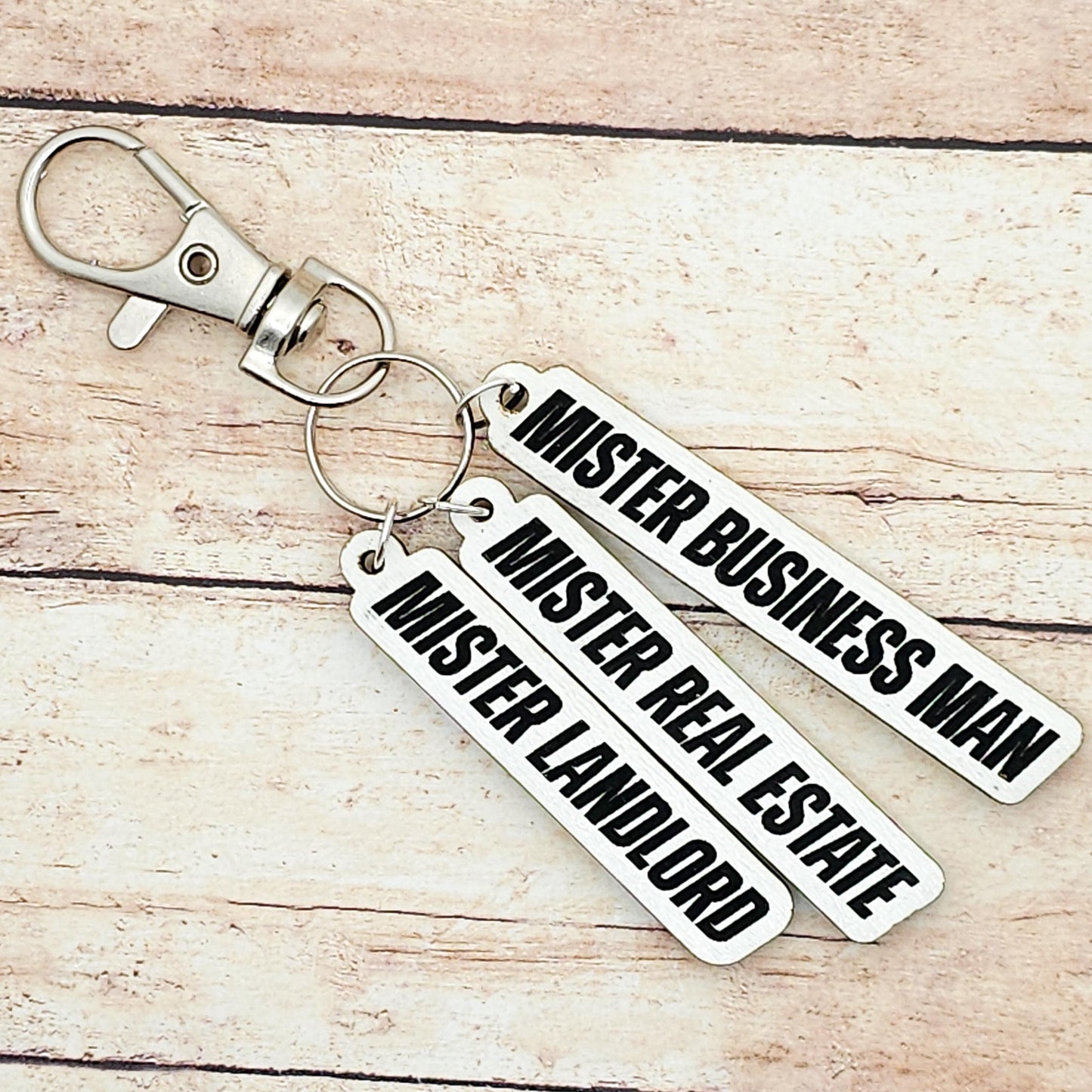 Heated Rivalry Keychain: Mister Business Man, Real Estate, Landlord Charm accessory