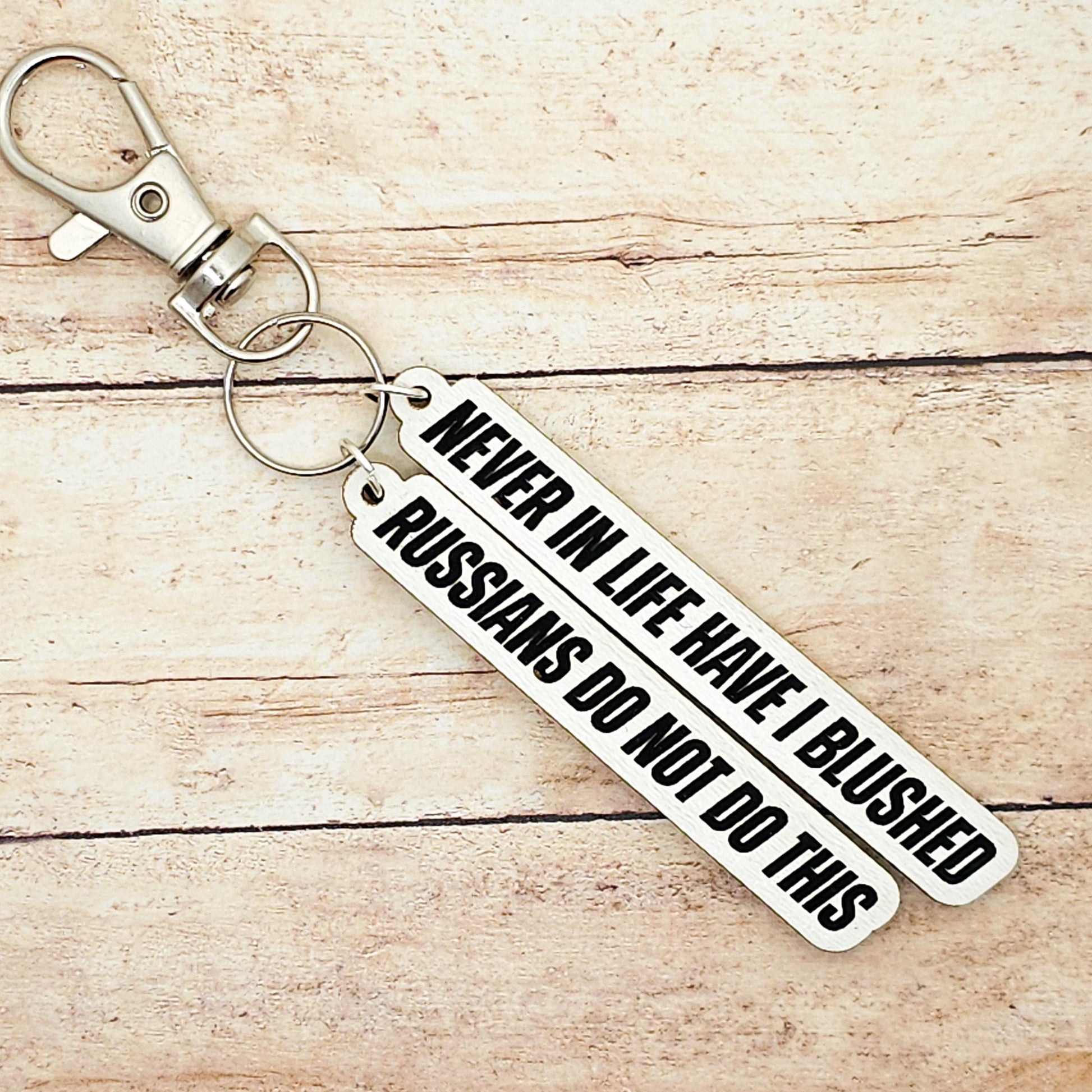 Heated Rivalry Hollanov Inspired 2 Piece Keychain Set – Shane Hollander & Ilya Rozanov Hockey Romance Quote Gift for Booktok Fans