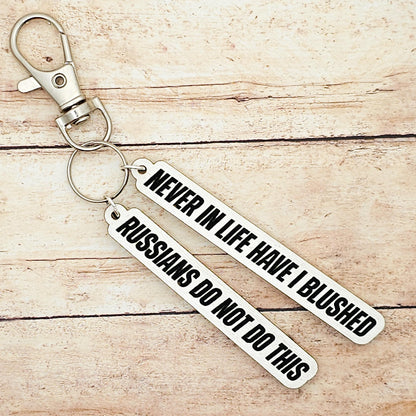 Heated Rivalry Keychain Set | Hollanov Romance Quote | Hockey Gift for Fans | BookTok Inspired | MM Romance Accessory