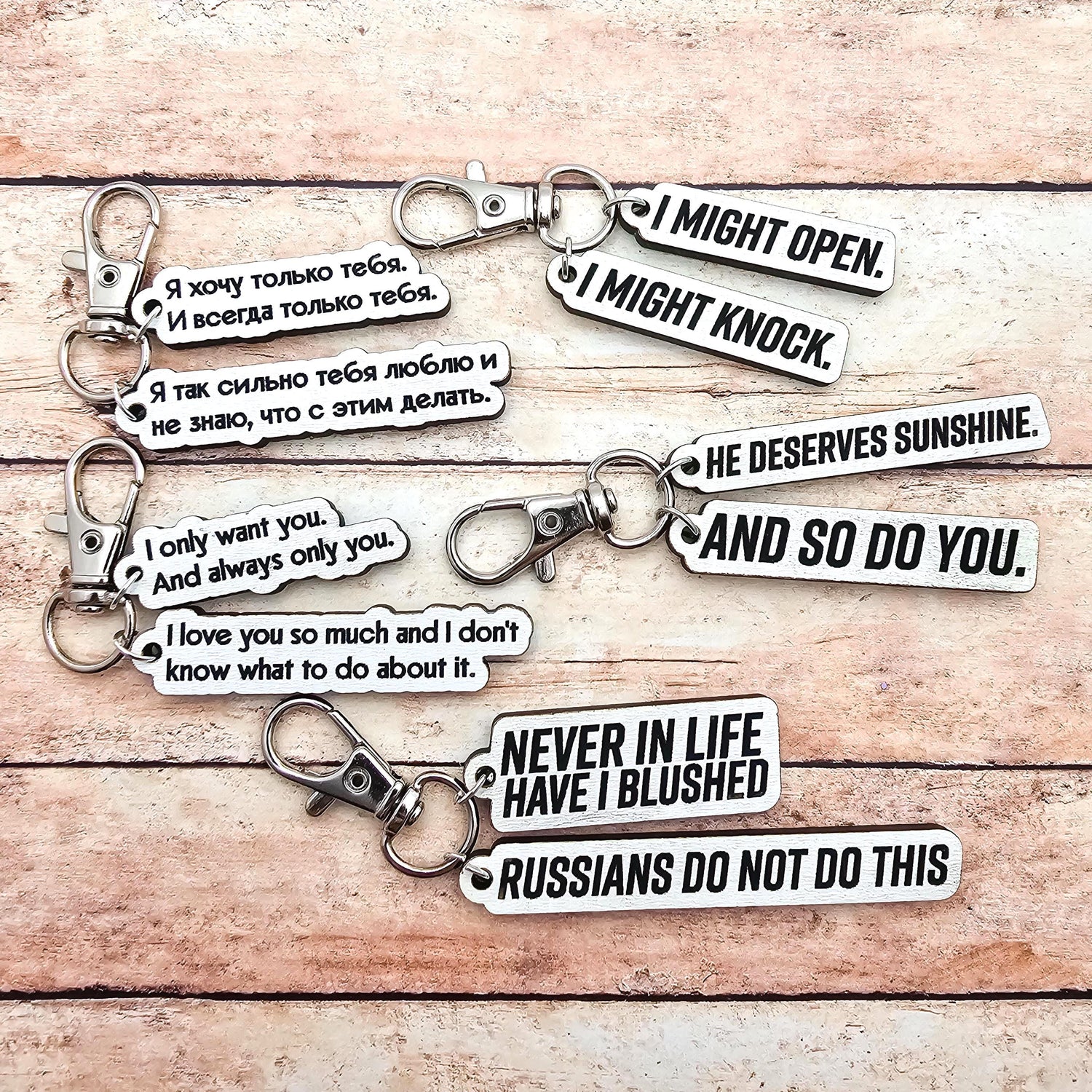Heated Rivalry Hollanov Inspired 2 Piece Keychain Set – Shane Hollander & Ilya Rozanov Hockey Romance Quote Gift for Booktok Fans