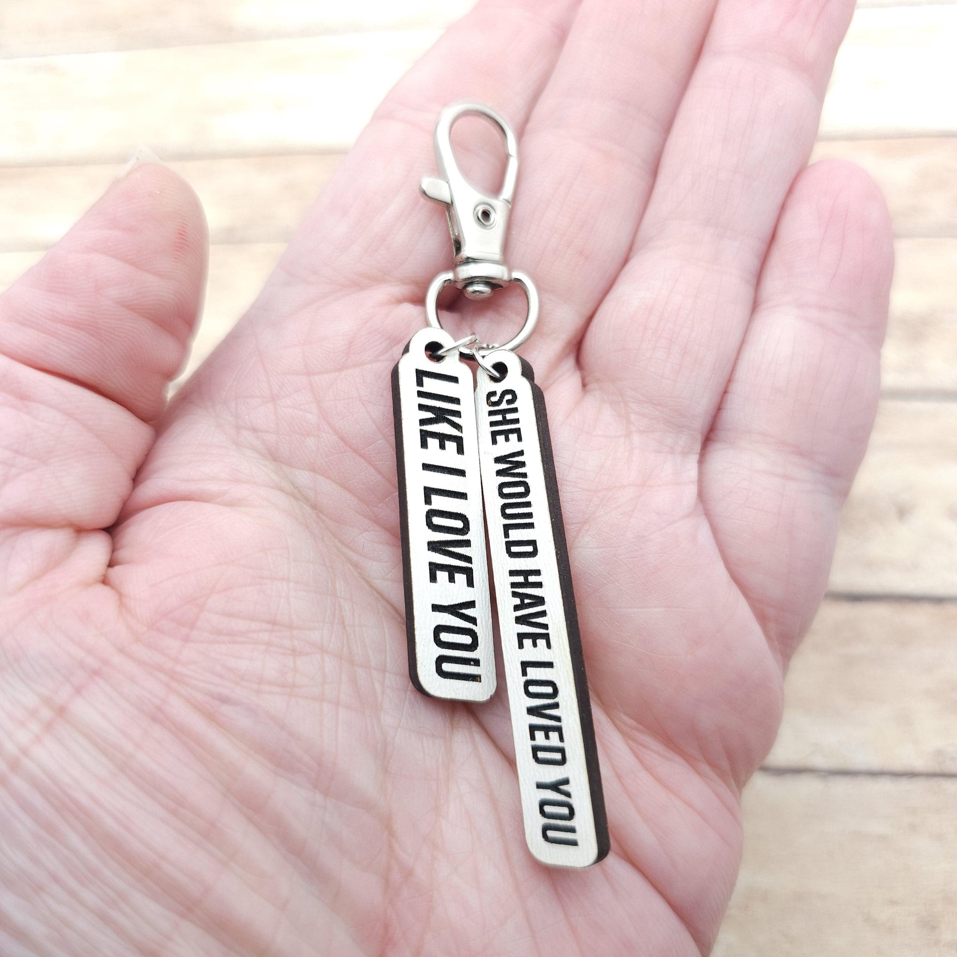 Heated Rivalry Quote Keychain She Would Have Loved You Like I Love You, Ilya Shane Book Quote Charm, BookTok Romance Reader Gift Engraved