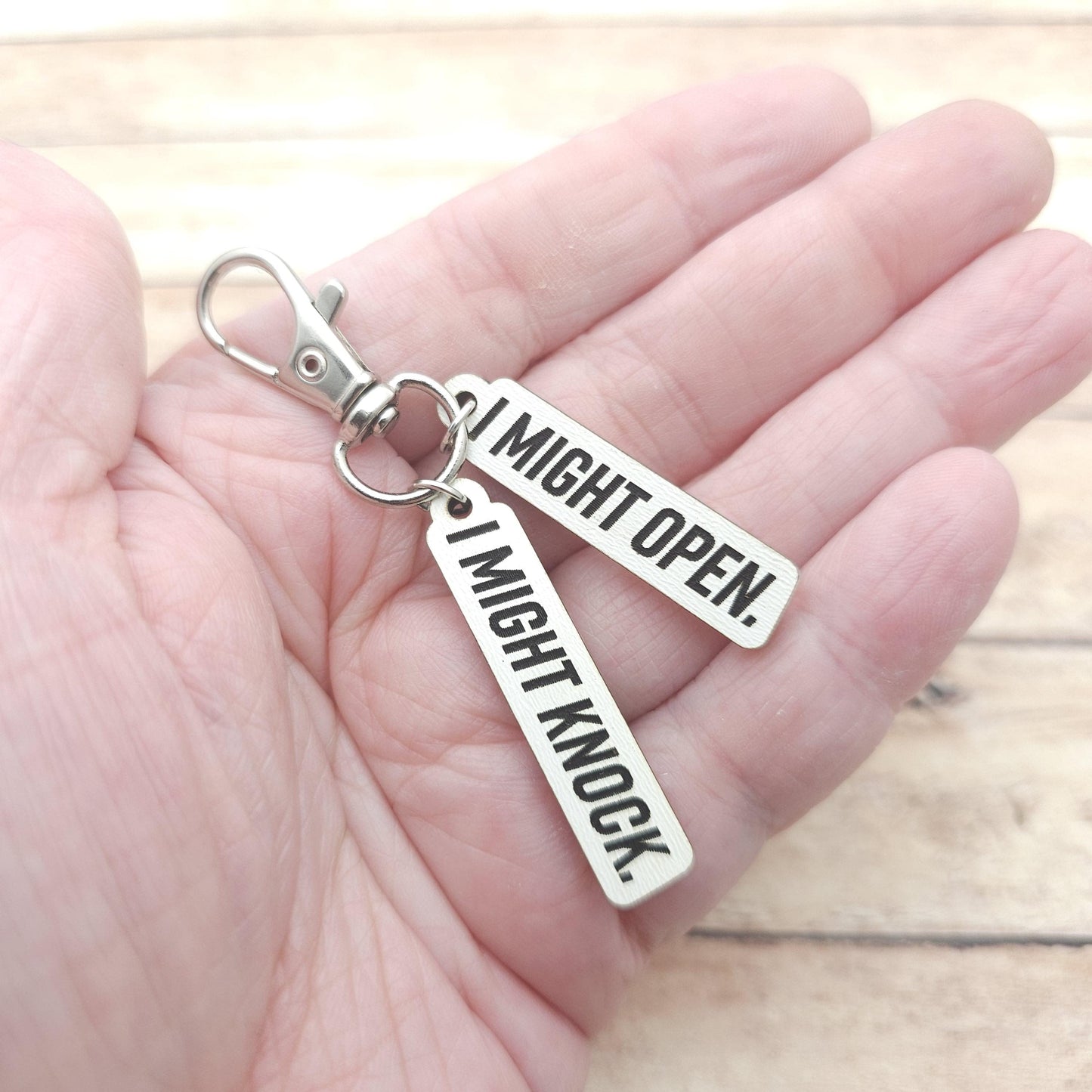 I Might Open I Might Knock Keychain, Heated Rivalry Quote Keyring, Shane and Ilya Romance Book Fan Gift, Hockey Romance Reader Charm