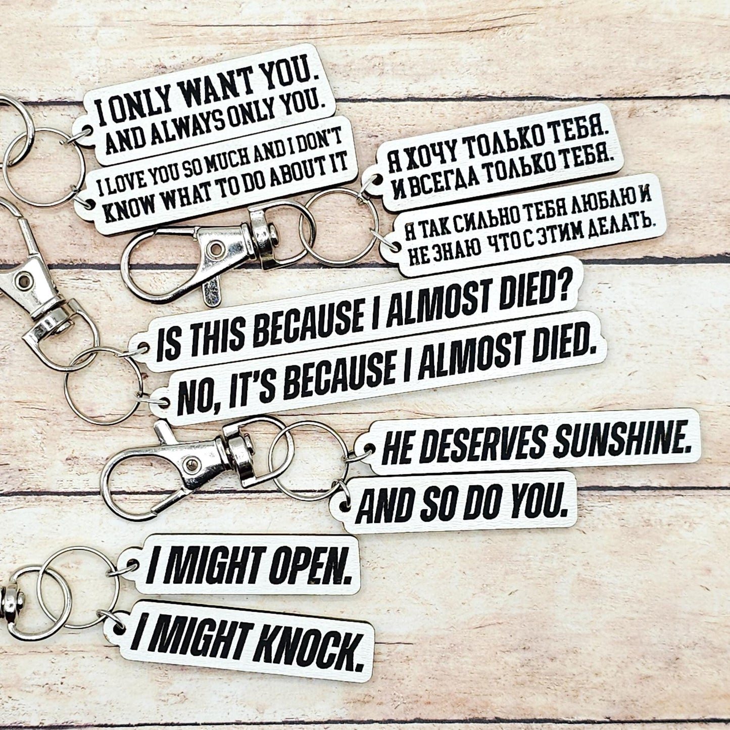 Heated Rivalry Hollanov Inspired 2 Piece Keychain Set – Shane Hollander & Ilya Rozanov Hockey Romance Quote Gift for Booktok Fans