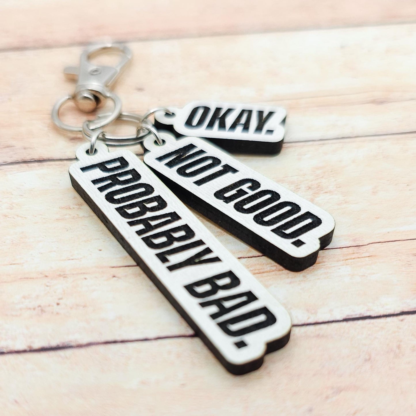 Heated Rivalry Quote Keychain Okay Not Good Probably Bad MM Romance Fan Gift Hockey Romance Accessory Bookish Keychain Custom Color
