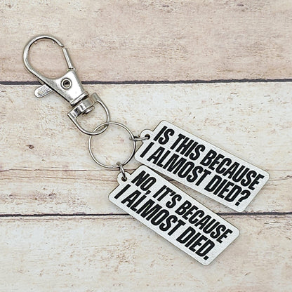 The Long Game Quote Keychain: Heated Rivalry Inspired Double Charm Keyring