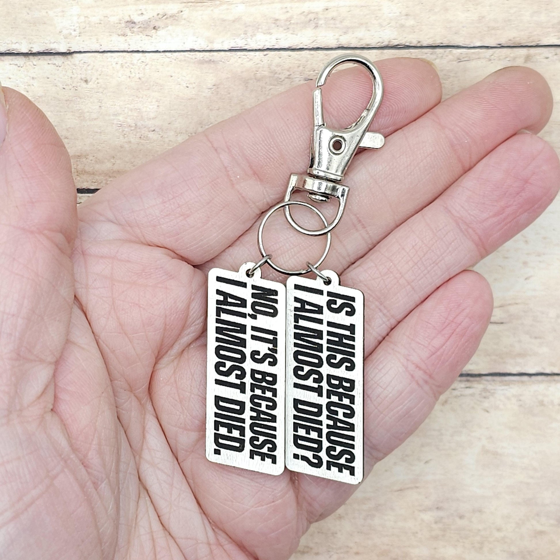 The Long Game Quote Keychain: Heated Rivalry Inspired Double Charm Keyring
