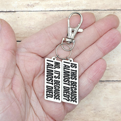 The Long Game Quote Keychain: Heated Rivalry Inspired Double Charm Keyring