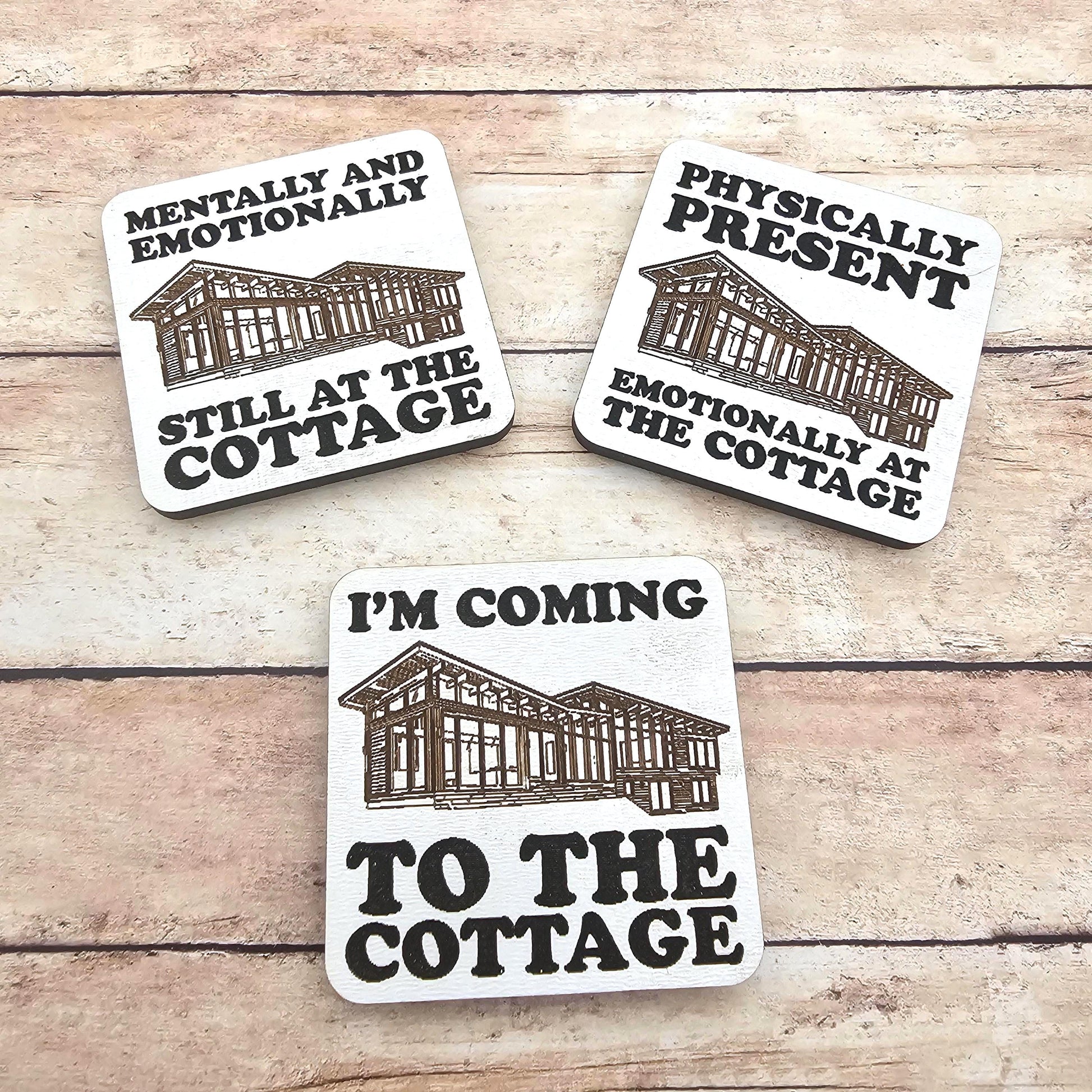 Heated Rivalry Cottage Magnet: MM Hockey Romance Fan Gift, MDF Engraved Quote Choice