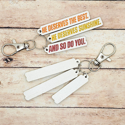 Heated Rivalry Quote Keychain 3 Charm “He Deserves the Best He Deserves Sunshine And So Do You” MM Romance Bookish Gift Scott Kip