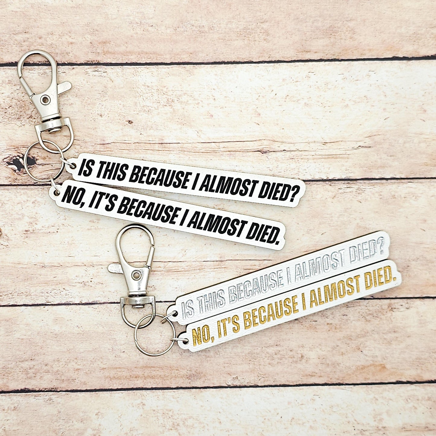 The Long Game Quote Keychain: Heated Rivalry Inspired Double Charm Keyring