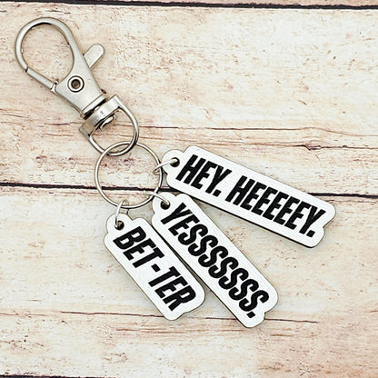 Heated Rivalry Quote Keychain Set, Hollanov Book Inspired Keychains, Shane Hollander Ilya Rozanov Fan Gift, Booktok Hockey Romance Merch