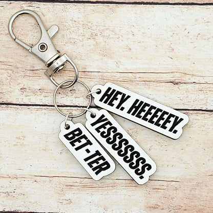 Heated Rivalry Hospital Scene Quote Keychain, Rachel Reid Fan Bookish Accessory