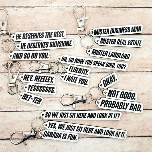 Heated Rivalry Quote Keychain Set, Hollanov Book Inspired Keychains, Shane Hollander Ilya Rozanov Fan Gift, Booktok Hockey Romance Merch