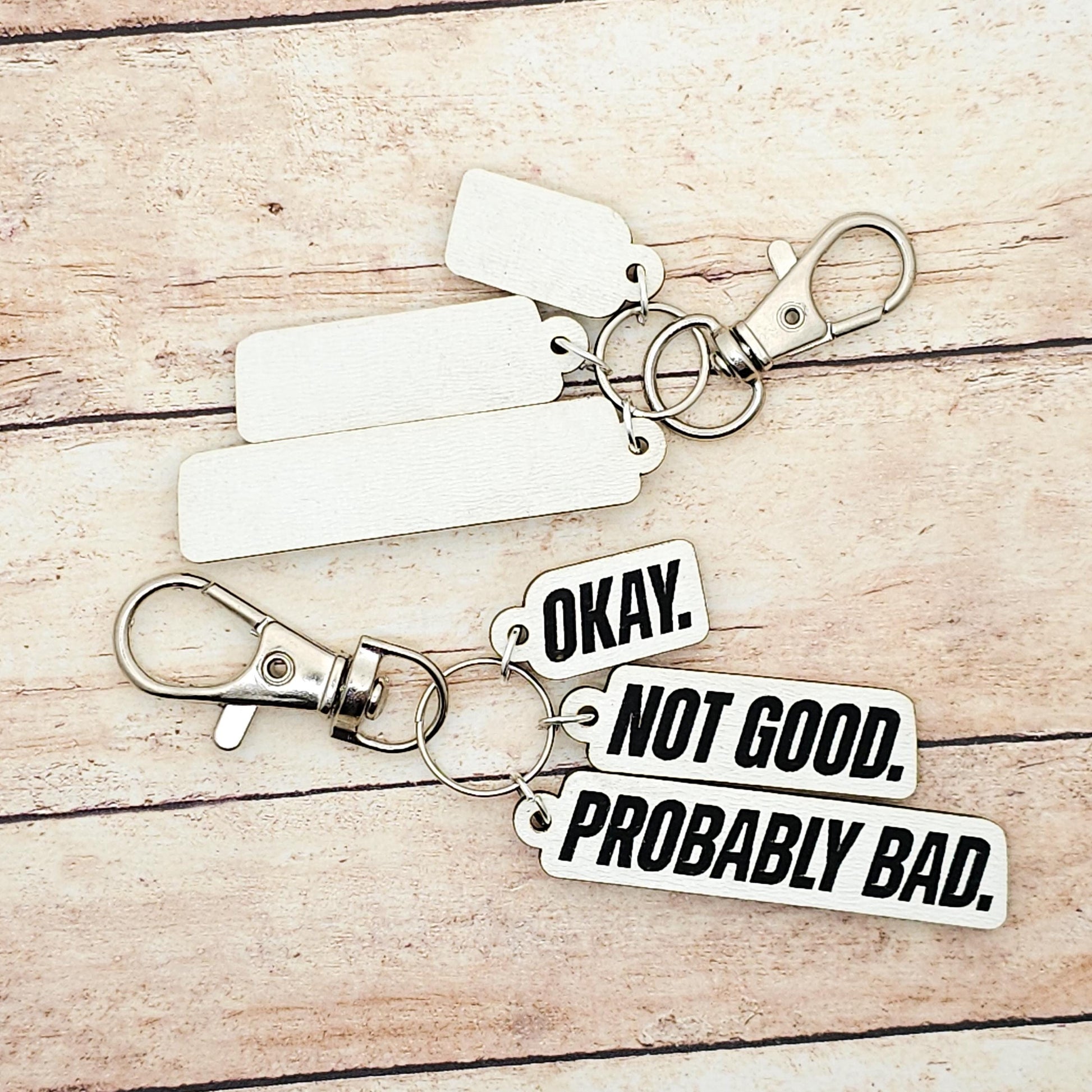 Heated Rivalry Quote Keychain Okay Not Good Probably Bad MM Romance Fan Gift Hockey Romance Accessory Bookish Keychain Custom Color