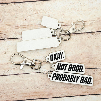 Heated Rivalry Quote Keychain Okay Not Good Probably Bad MM Romance Fan Gift Hockey Romance Accessory Bookish Keychain Custom Color