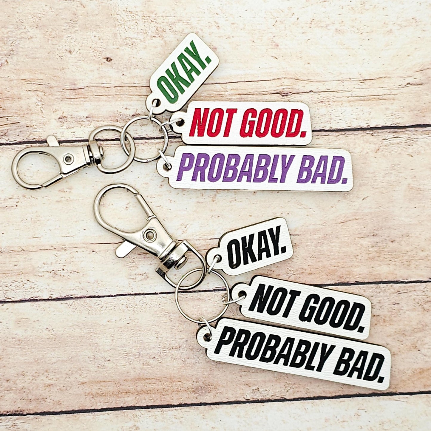 Heated Rivalry Quote Keychain Okay Not Good Probably Bad MM Romance Fan Gift Hockey Romance Accessory Bookish Keychain Custom Color