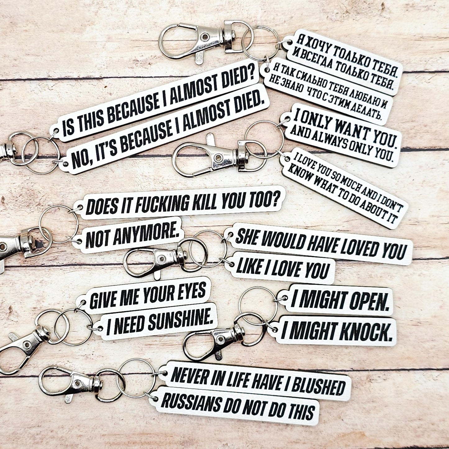 Heated Rivalry Keychain Set | Hollanov Romance Quote | Hockey Gift for Fans | BookTok Inspired | MM Romance Accessory