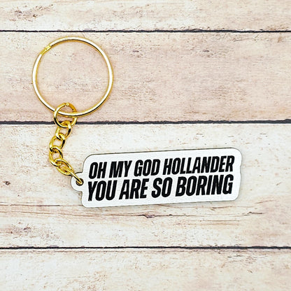 Heated Rivalry Quote Keychains MDF Fan Gift Hockey Romance Inspired Keyring White Finish Bookish Merch Silver or Gold Chain
