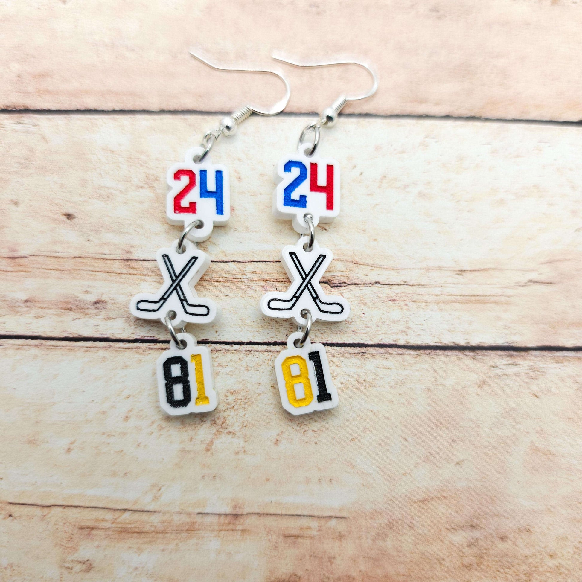 Heated Rivalry Dangle Earrings 24 81 Hockey Sticks Charms White Acrylic Shane Hollander Ilya Rozanov Bookish Jewelry Gift Romance Fans