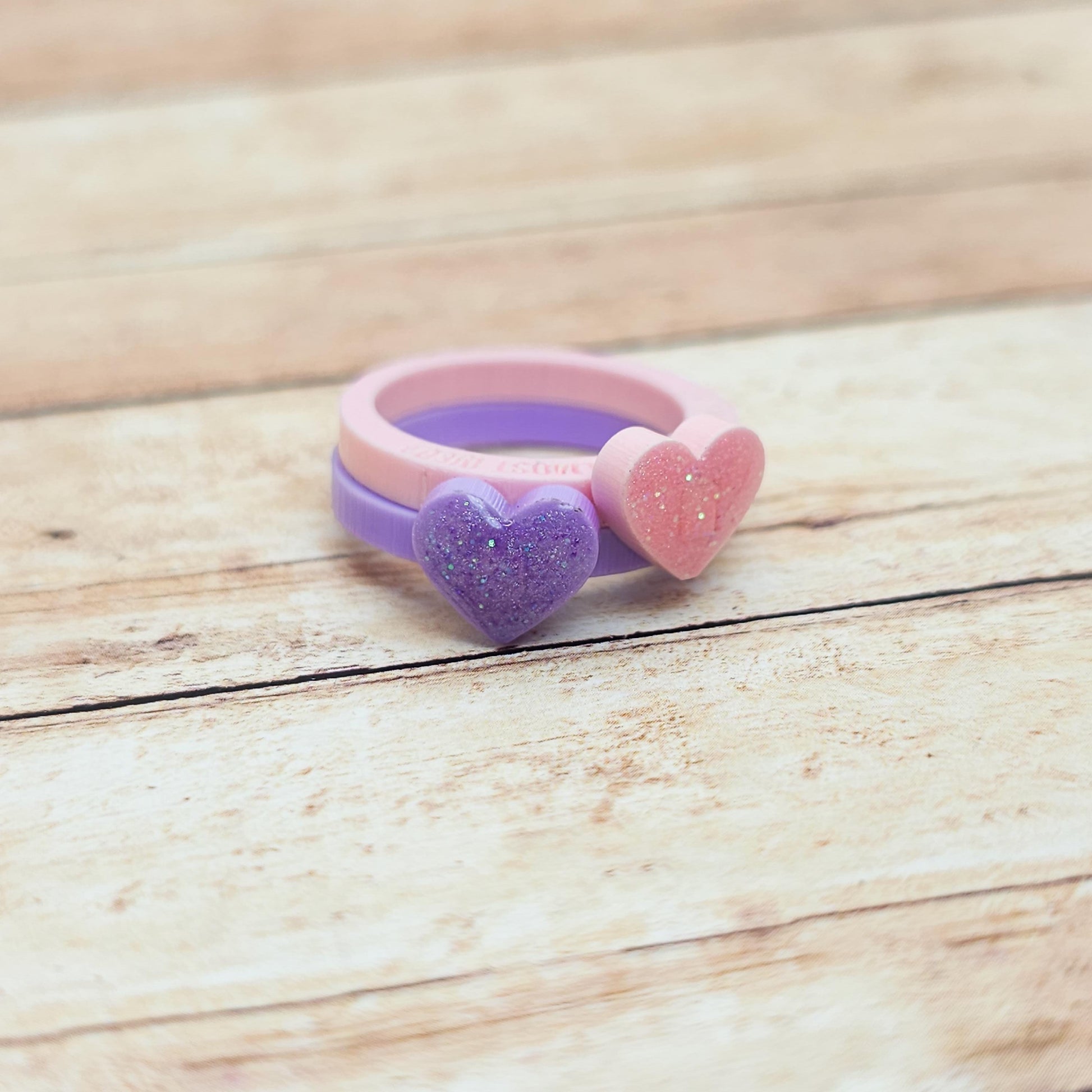 Heated Rivalry Inspired Acrylic Rings Set, Laser Cut Glitter Heart Rings, Funny Proposal Quote Rings, Bookish Couple Jewelry Gift