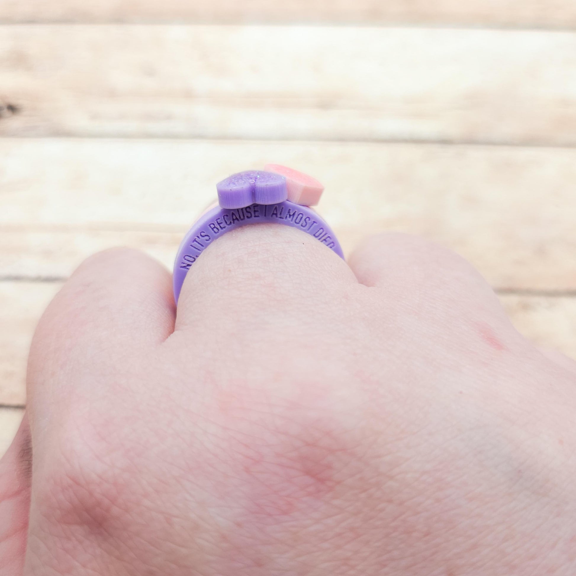 Heated Rivalry Inspired Acrylic Rings Set, Laser Cut Glitter Heart Rings, Funny Proposal Quote Rings, Bookish Couple Jewelry Gift