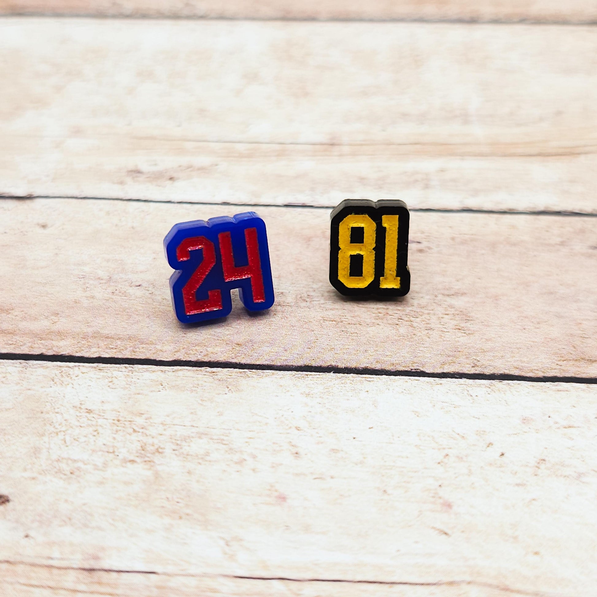 Heated Rivalry 24 81 Stud Earrings Shane Hollander Ilya Rozanov Blue Black Acrylic Engraved Numbers Hockey Romance Bookish Gift Fans