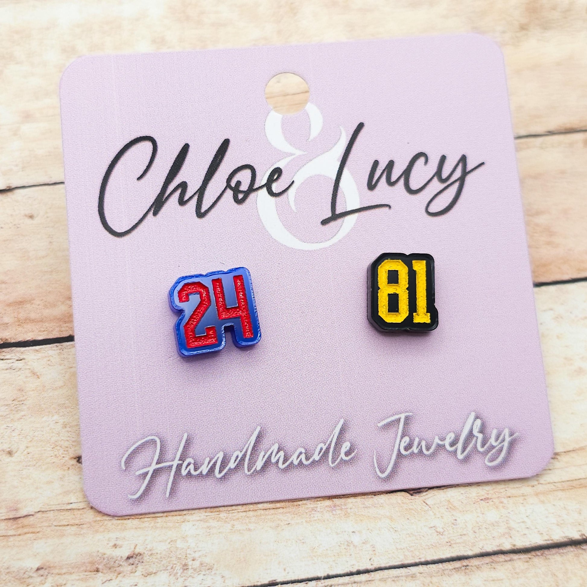 Heated Rivalry 24 81 Stud Earrings Shane Hollander Ilya Rozanov Blue Black Acrylic Engraved Numbers Hockey Romance Bookish Gift Fans