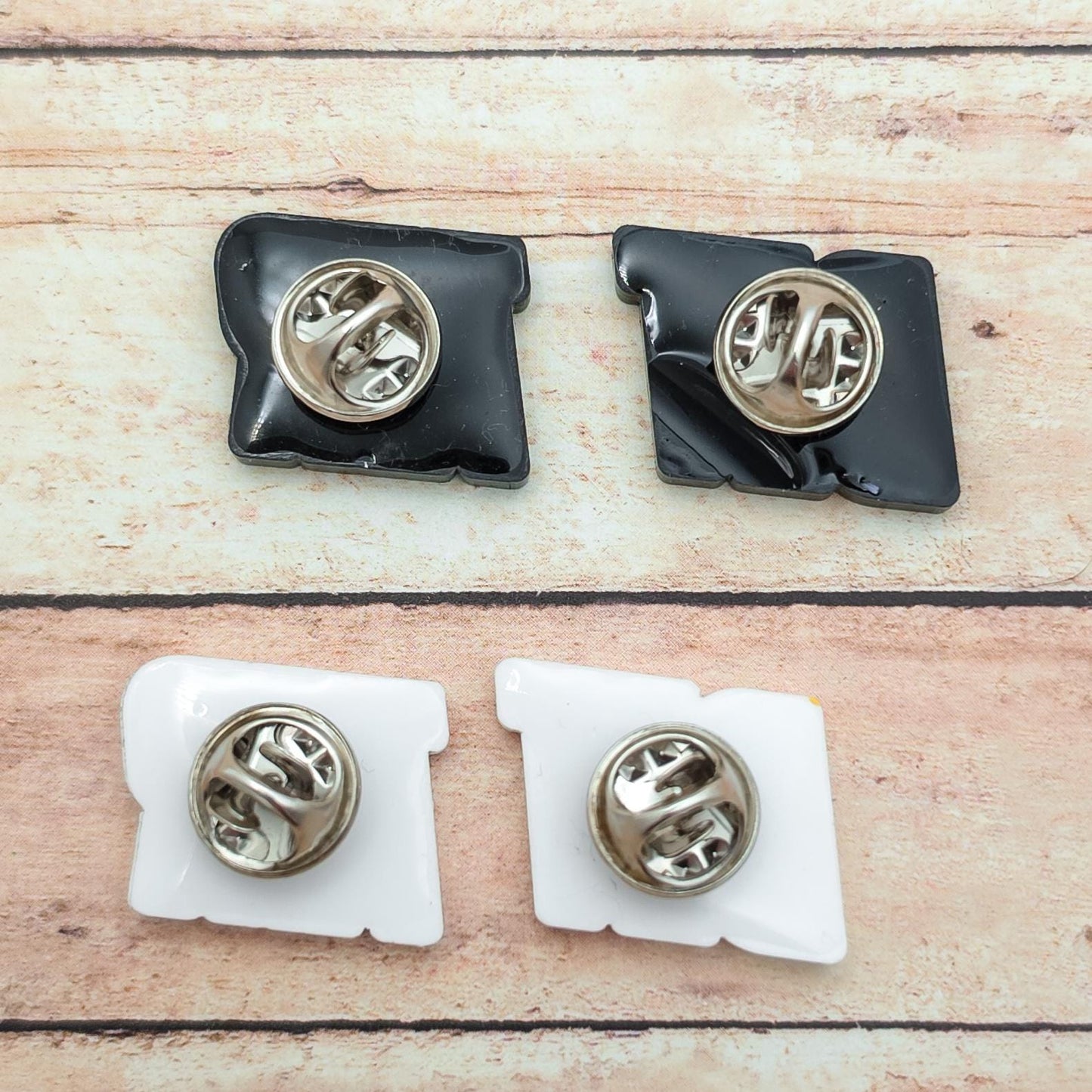 Bet Ter Lapel Pin Set, 2 Piece Acrylic Pin Set, Rainbow Engraved Lapel Pins, Black or White Acrylic Badge Set, Book Lover Gift
