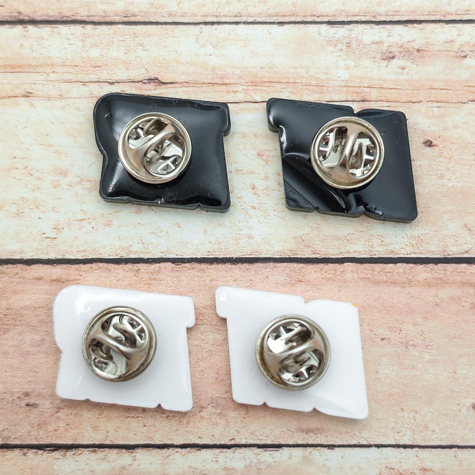 Bet Ter Lapel Pin Set, 2 Piece Acrylic Pin Set, Rainbow Engraved Lapel Pins, Black or White Acrylic Badge Set, Book Lover Gift