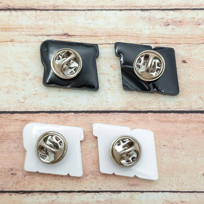 Bet Ter Lapel Pin Set, 2 Piece Acrylic Pin Set, Rainbow Engraved Lapel Pins, Black or White Acrylic Badge Set, Book Lover Gift