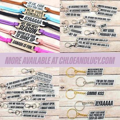 Engraved Quote Keychain, Bookish Gift for Readers, MDF Keyring, Literary Inspired Accessory, Gold or Silver Hardware, Reader Gift