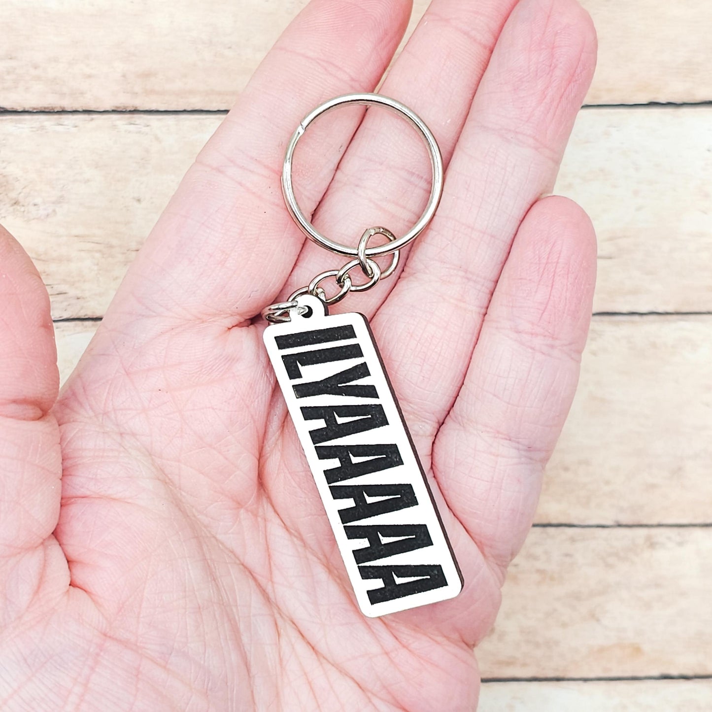 Engraved Quote Keychain, Bookish Gift for Readers, MDF Keyring, Literary Inspired Accessory, Gold or Silver Hardware, Reader Gift