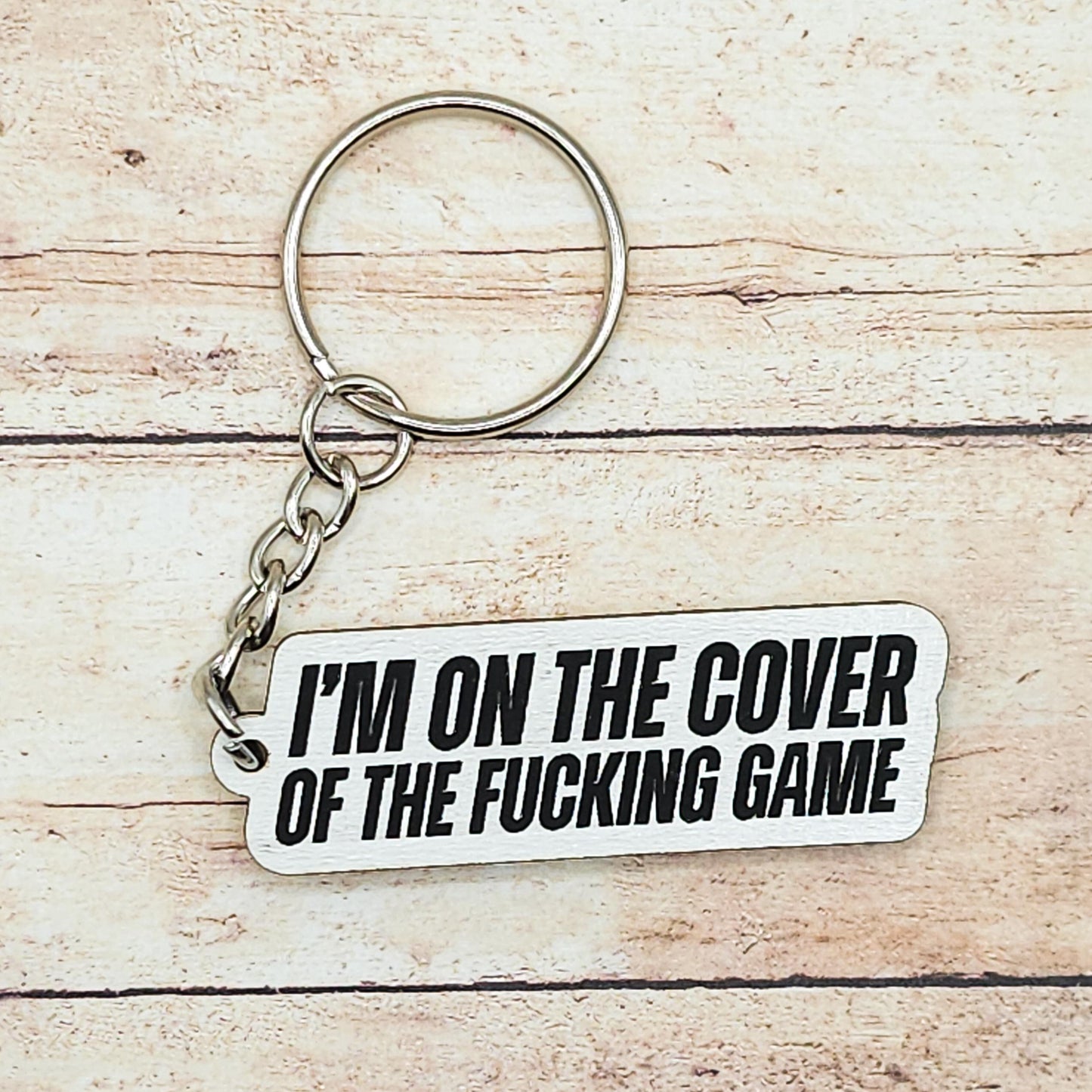 Engraved Quote Keychain, Bookish Gift for Readers, MDF Keyring, Literary Inspired Accessory, Gold or Silver Hardware, Reader Gift