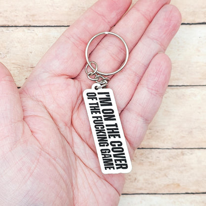 Engraved Quote Keychain, Bookish Gift for Readers, MDF Keyring, Literary Inspired Accessory, Gold or Silver Hardware, Reader Gift