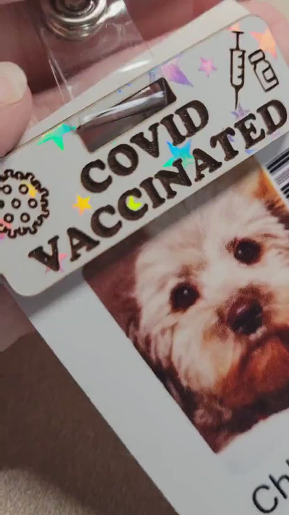 Rabies Vaccinated Badge Tag | Badge Charm | Badge Reel | Rabies Vaccination | Veterinary Tech | Veterinarian | Healthcare Worker | Rabid