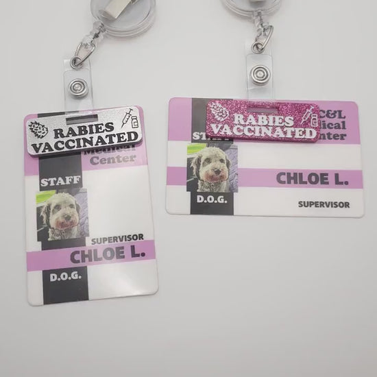 Rabies Vaccinated Badge Tag | Veterinary Badge Charm