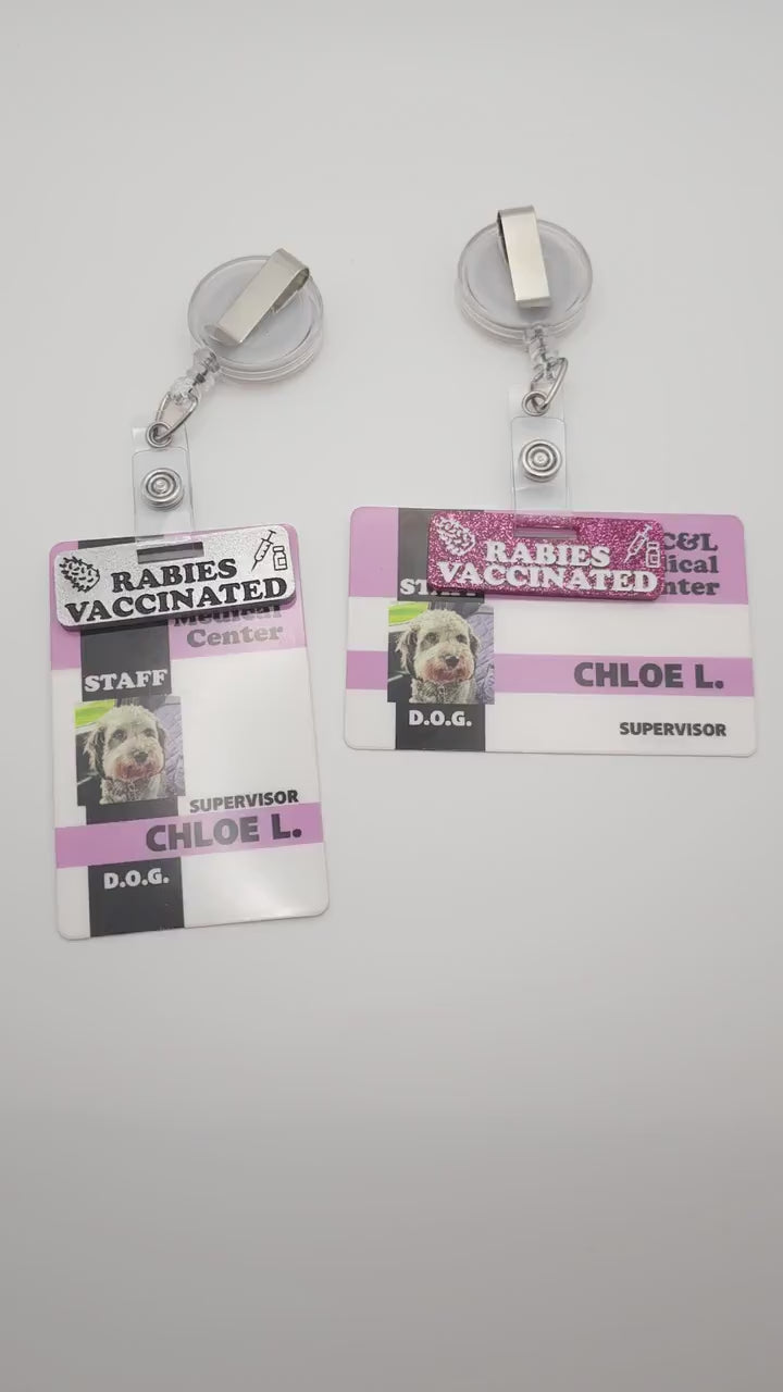 Rabies Vaccinated Badge Tag | Veterinary Badge Charm