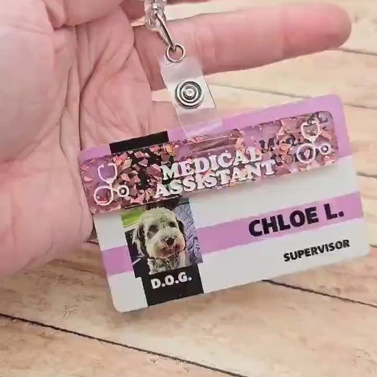 Custom Horizontal Badge Buddy | Personalized ID Tag with Illustrations