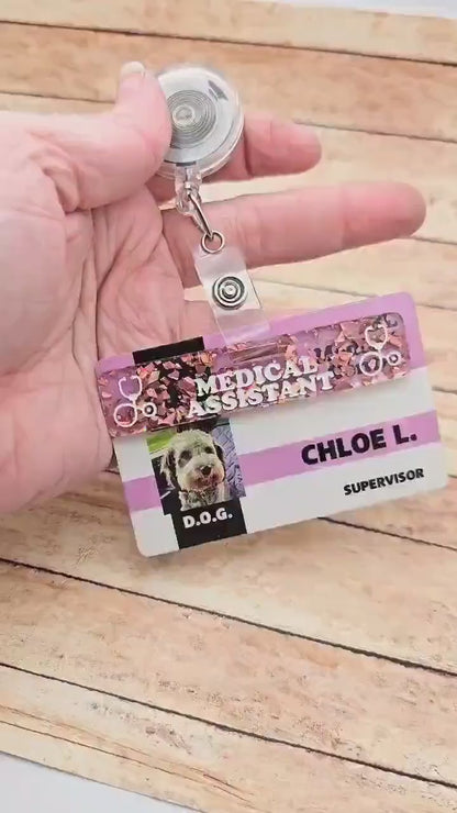 Custom Horizontal Badge Buddy | Personalized ID Tag with Illustrations